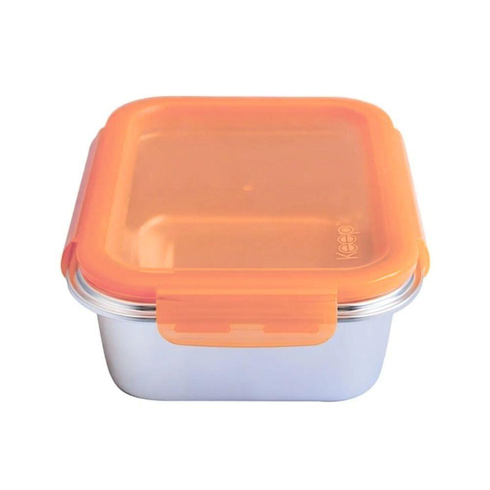 Hermético Metalico 650 ml Naranjo Salmón Keep-2