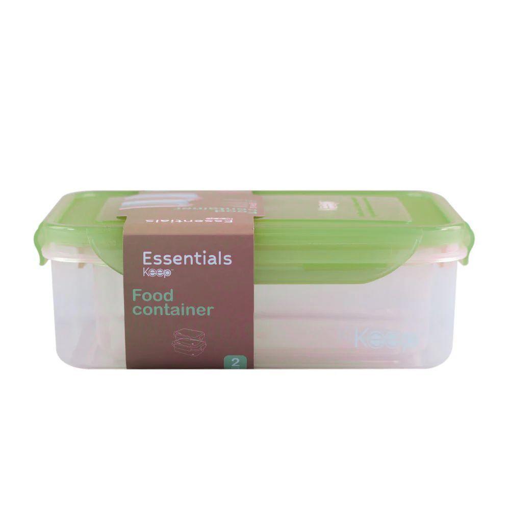 Set 2 Herméticos Apilables Verde Claro Keep-2
