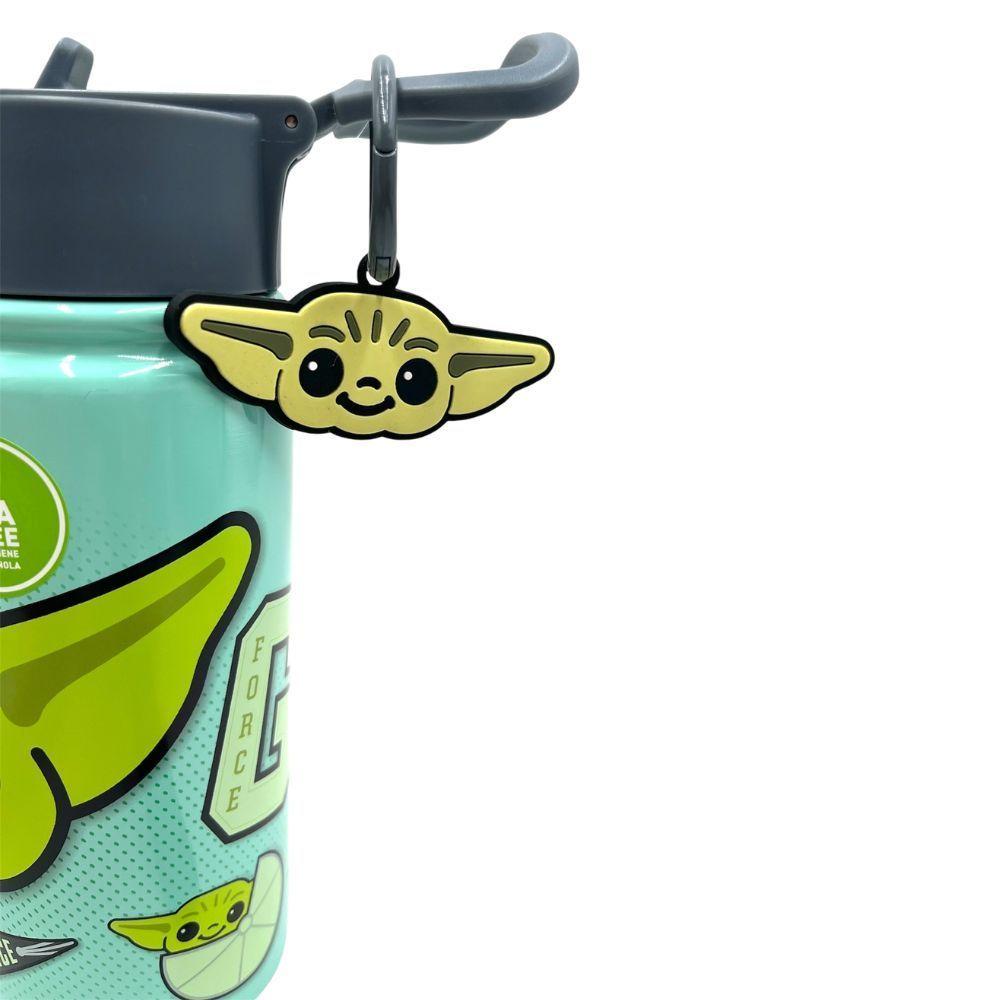 Botella Insulada 500ml con Argolla y Llavero Baby Yoda Licencias-3