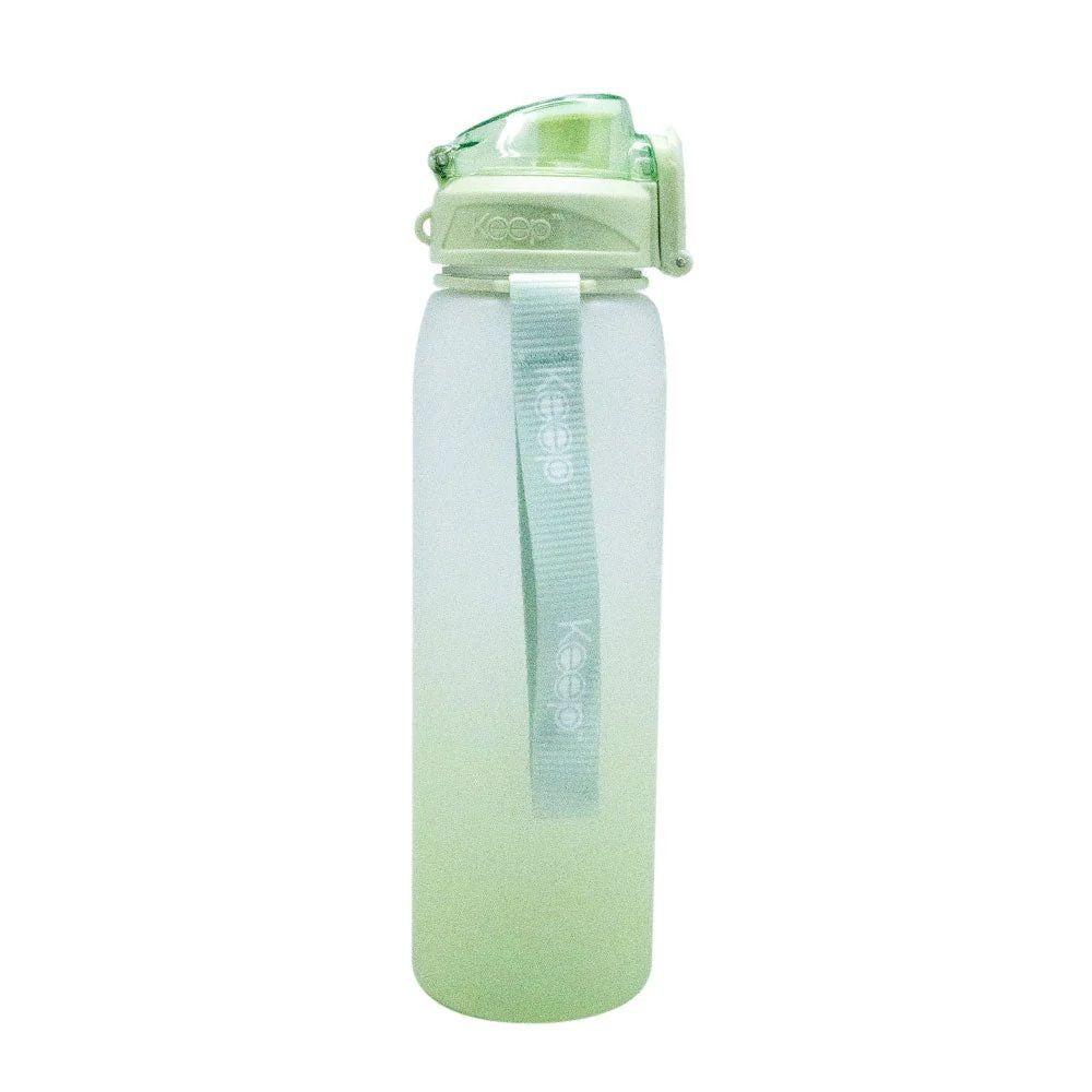 Botella Medidas Rubber 1 Litro Verde Claro Keep-1