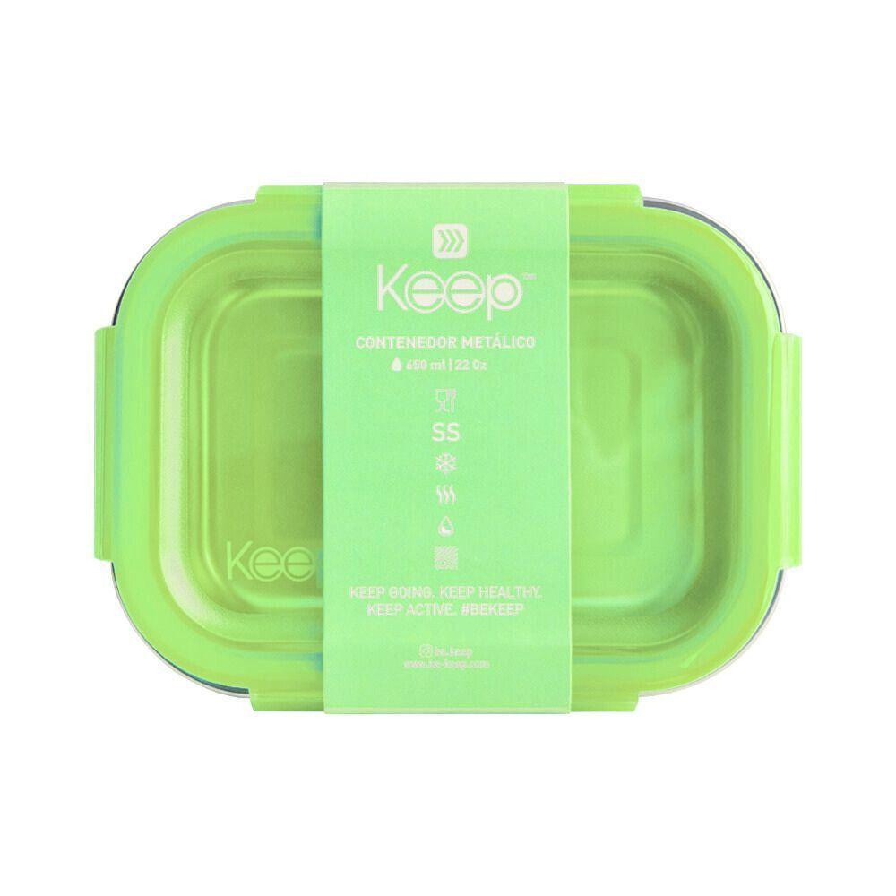 Hermético Metalico 650 ml Verde Claro Keep-0