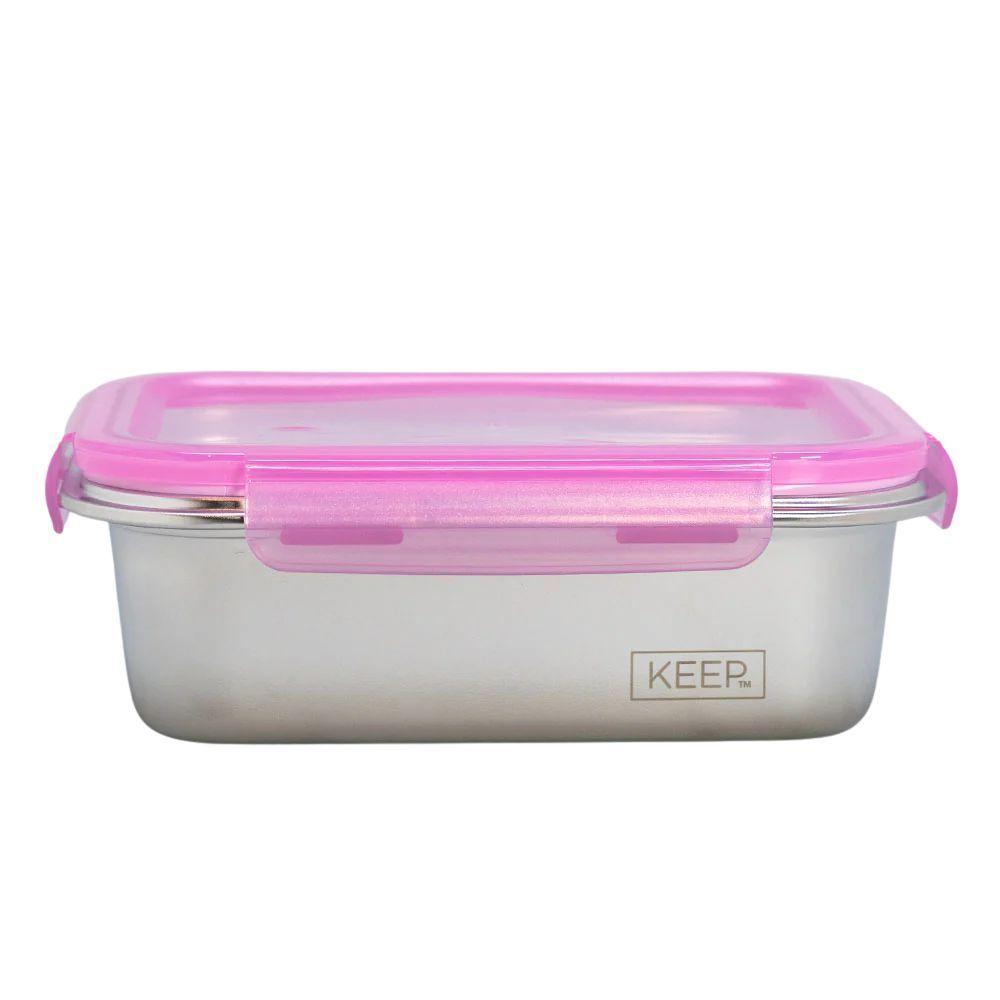 Hermético Metalico Rosa 1300 ml Keep-0