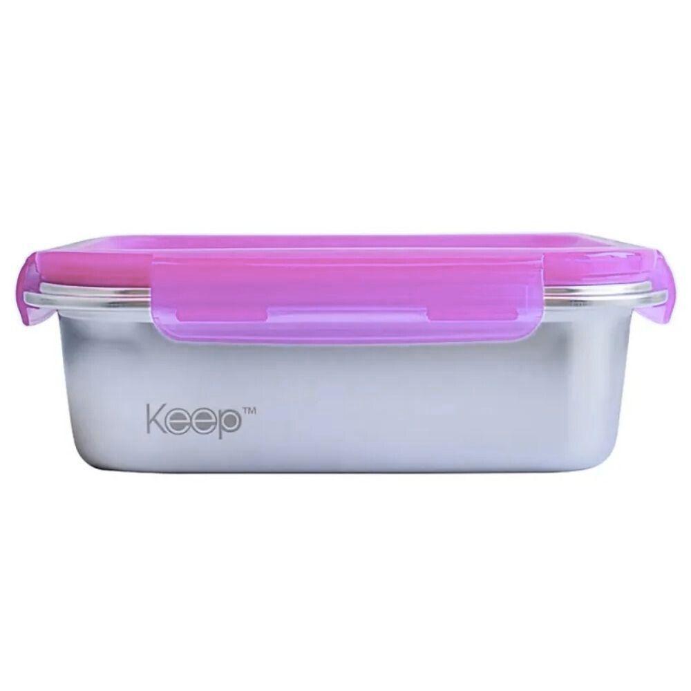 Hermético Metalico 650 ml Rosado Keep-1