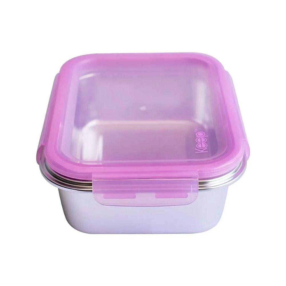 Hermético Metalico 650 ml Rosado Keep-2