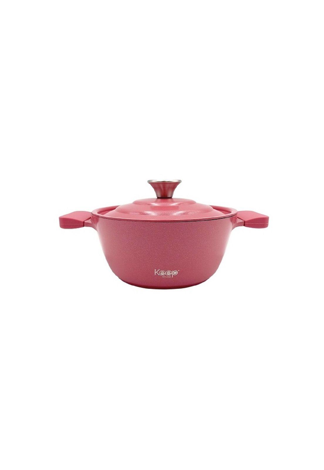 Batería De Cocina 7 Piezas Rosada-2