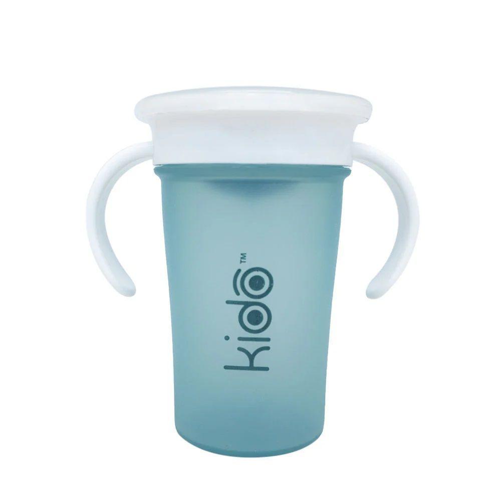 Vaso Antiderrame Azul Claro  280ml con Asas Kido Toddler-0