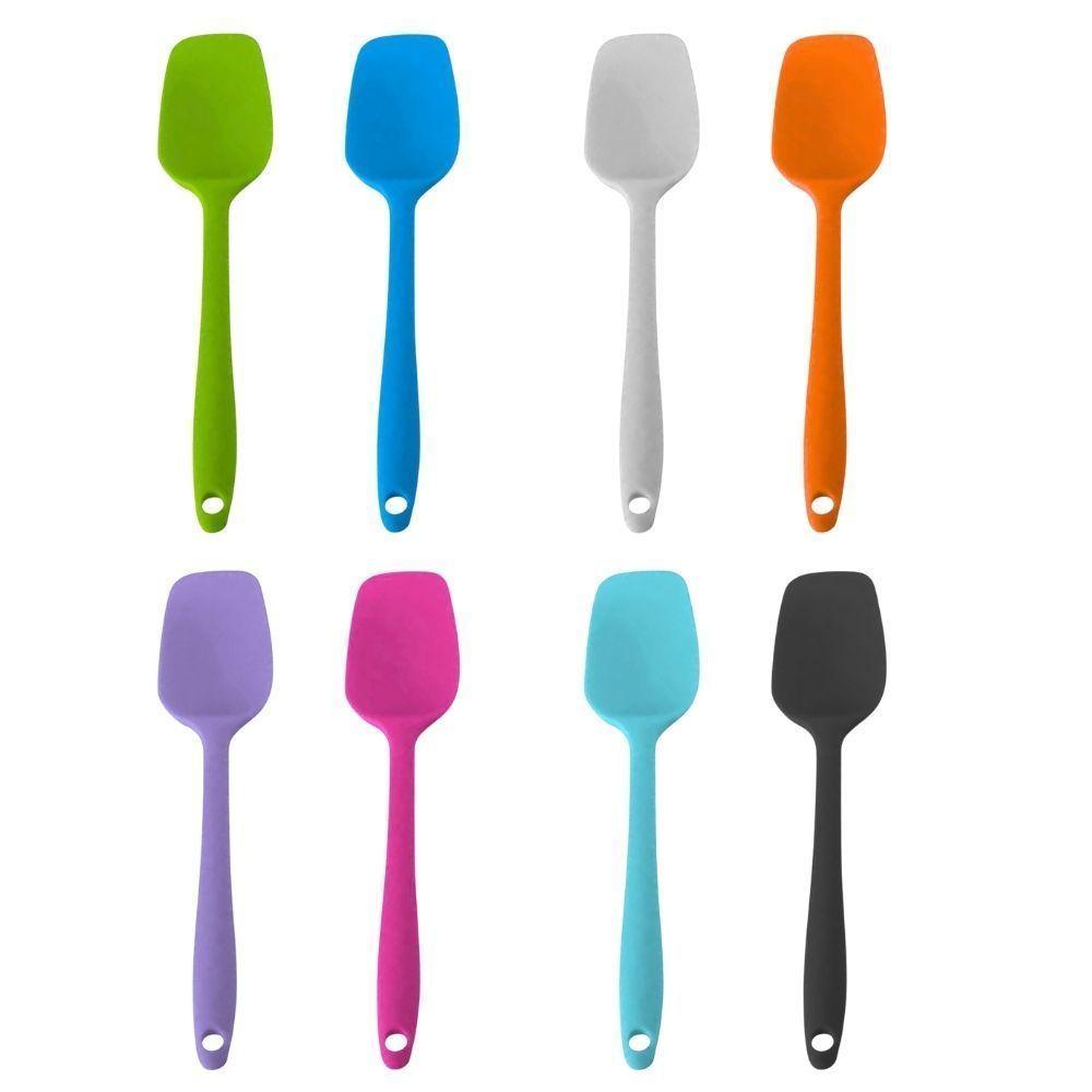 Cuchará Pequeña Silicona 21 CM Celeste Genérico-1