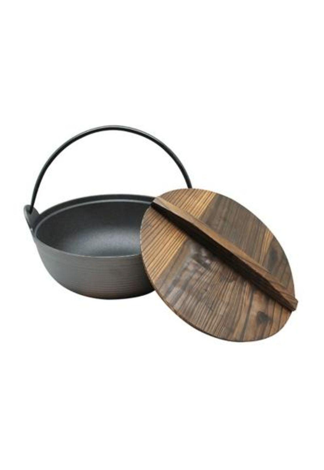 Olla Hierro Fundido con Tapa de Madera Acacia Wayu-0