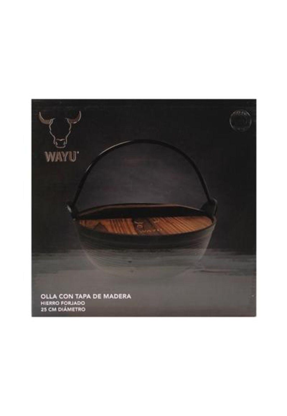 Olla Hierro Fundido con Tapa de Madera Acacia Wayu-2