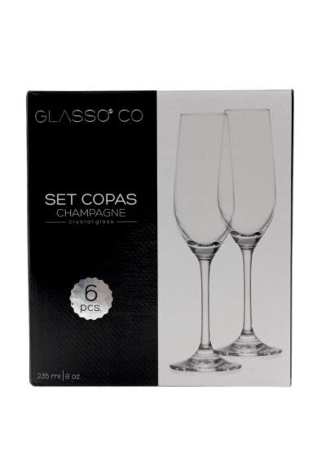 Set 6 Copas Cristal Para Espumante 235ml-2