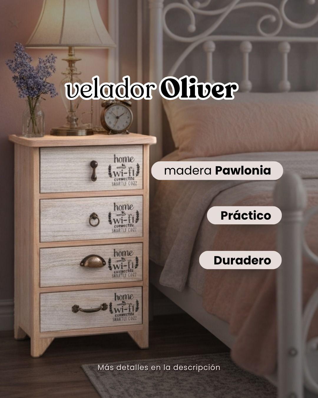 Velador Oliver 4 cajones-2