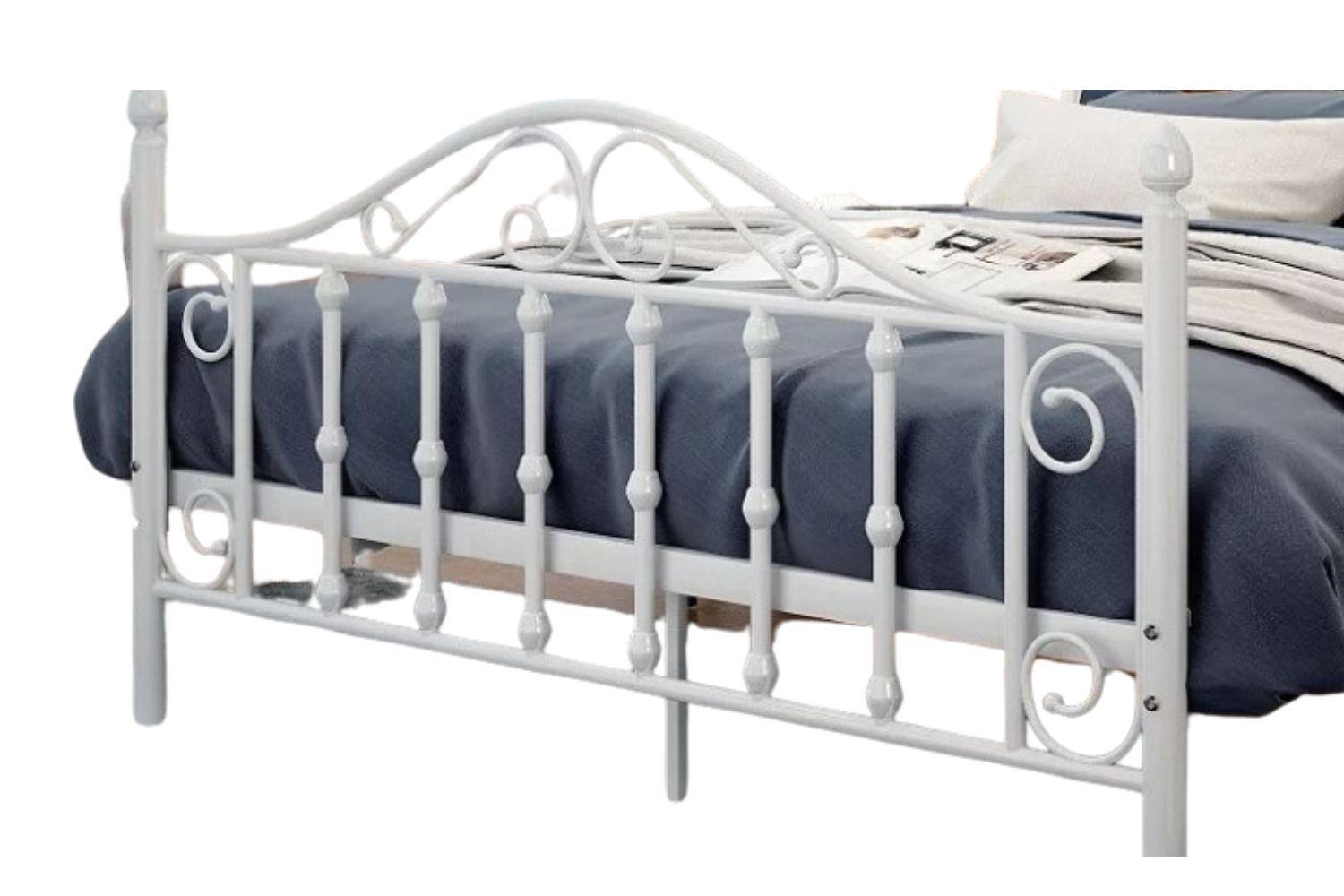 Cama Hierro forjado Amadeus Blanca 2 plazas-1