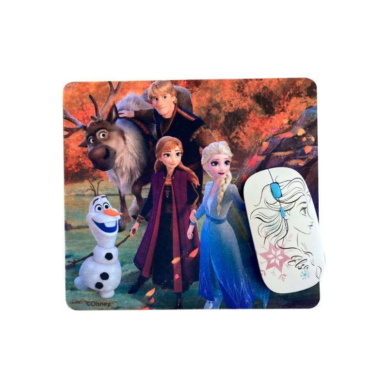 Kit Mouse Inalambrico Y Mouse Pad Frozen-0