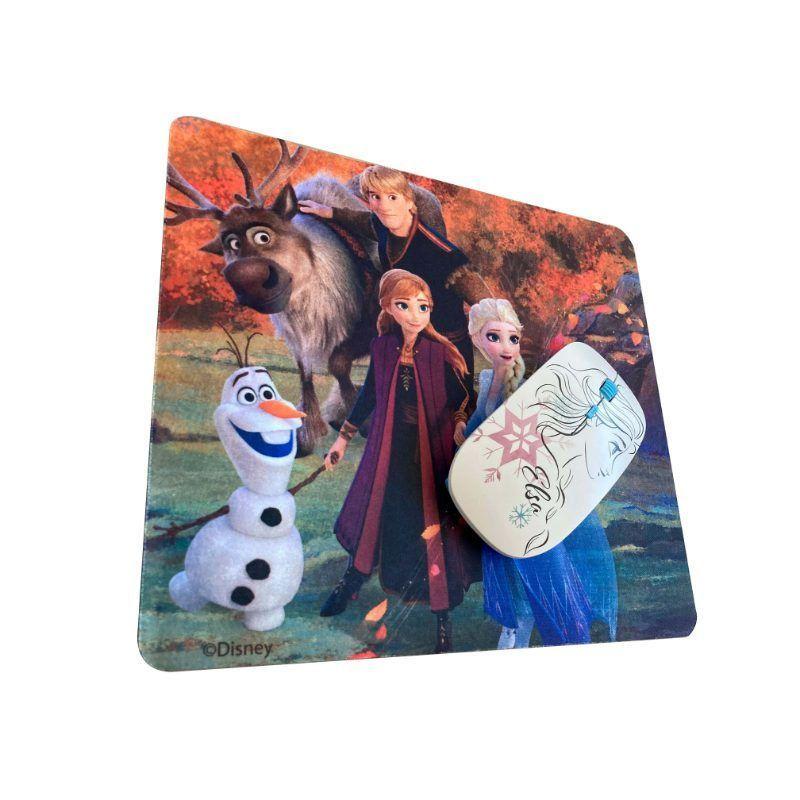 Kit Mouse Inalambrico Y Mouse Pad Frozen-3