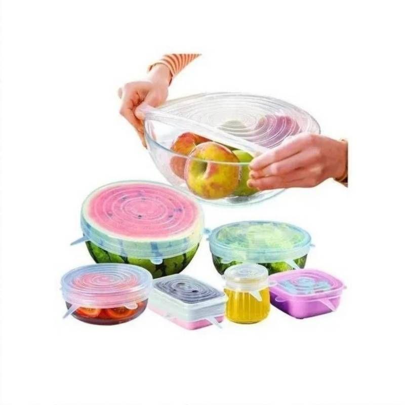 Set de 6 tapas de silicona ajustables-2