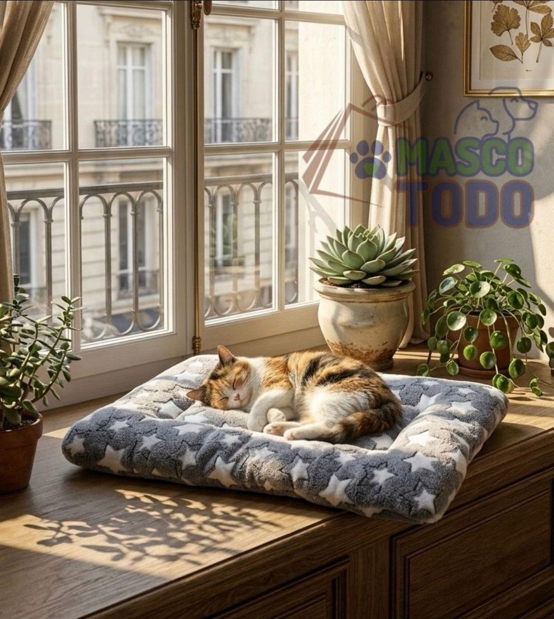 Alfombrilla Suave para Mascotas Perros Gatos Manta Acolchada Felpa 69x48cm-1