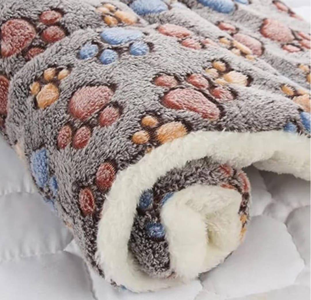 Alfombrilla Suave para Mascotas Perros Gatos Manta Acolchada Felpa 69x48cm-4