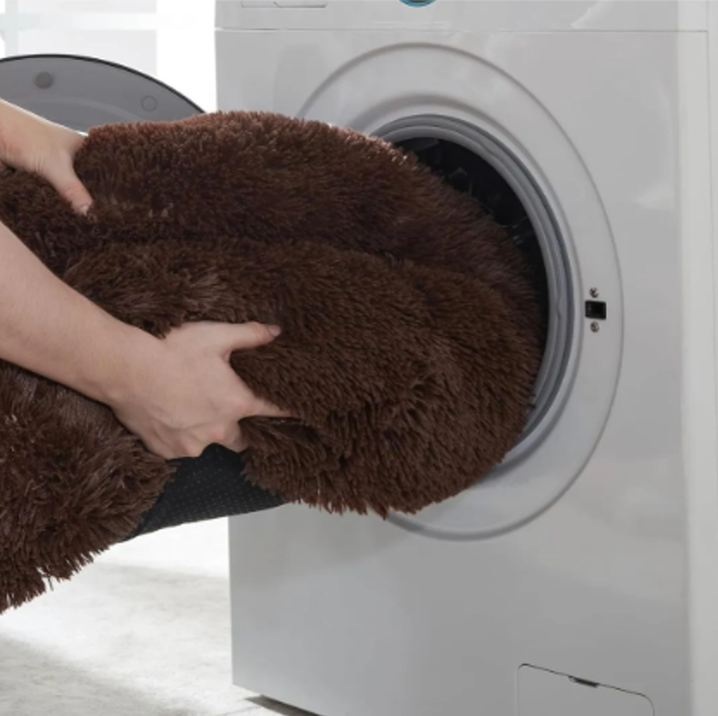 Cama Antiestrés de Felpa Suave Redonda para Mascotas Perros Gatos 50cm x 50cm-3