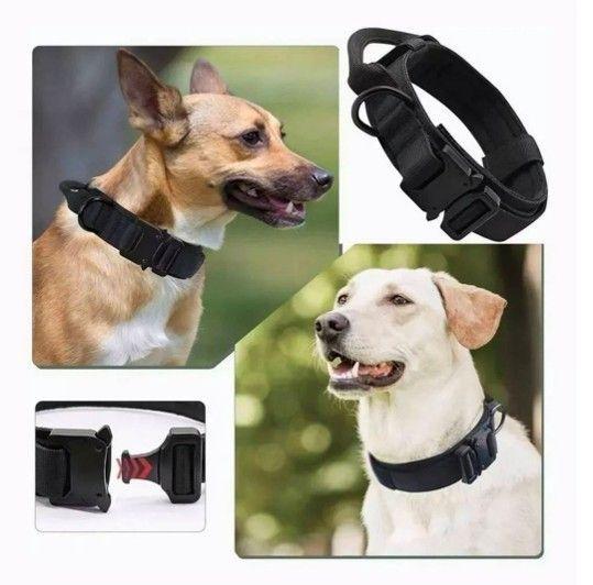 Collar Táctico para Mascotas Perros Talla L Color Negro-5