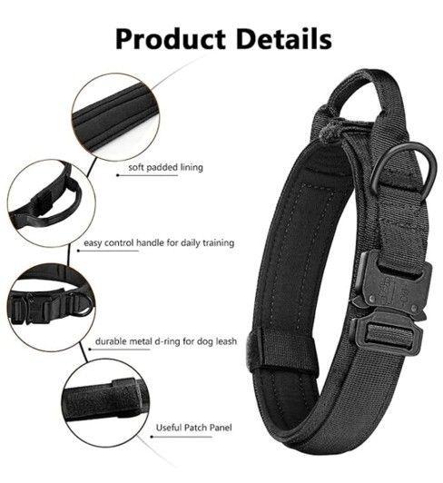 Collar Táctico para Mascotas Perros Talla L Color Negro-7