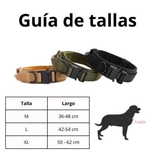 Collar Táctico para Mascotas Perros Talla L Color Negro-3