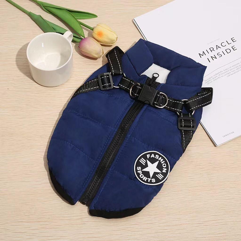 Parka Chaqueta Impermeable Talla M Perro Azul-5