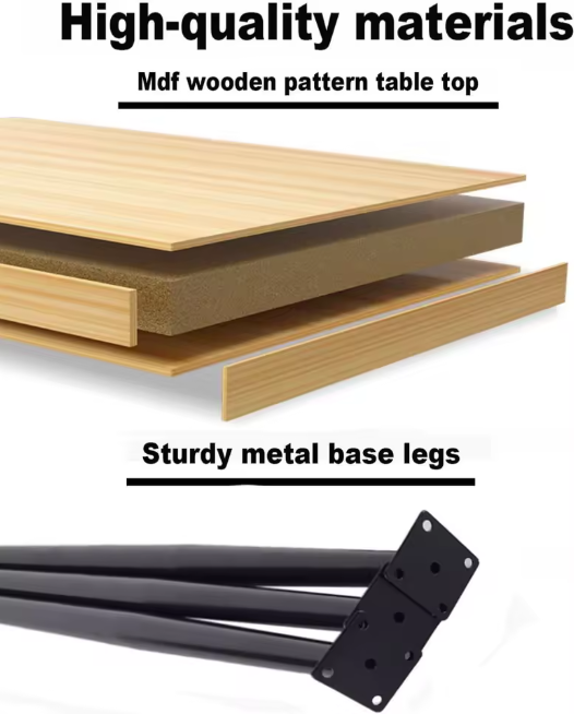 Juego Mesas Centro Redonda Living Madera Moderna 80cm y 60cm-3