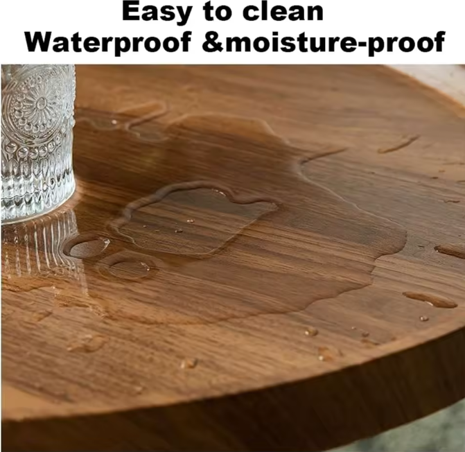 Juego Mesas Centro Redonda Living Madera Moderna 80cm y 60cm-4