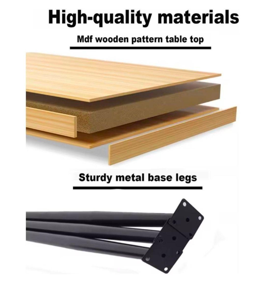 Juego Mesas Centro Redonda Living Madera Moderna 80cm y 60cm-4