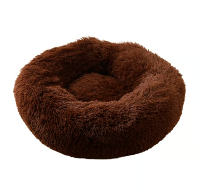 Cama Antiestrés de Felpa Suave Redonda para Mascotas Perros Gatos 60cm x 60cm-7