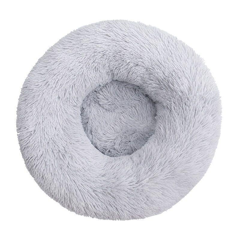 Cama Antiestrés de Felpa Suave Redonda para Mascotas Perros Gatos 70cm x 70cm-7