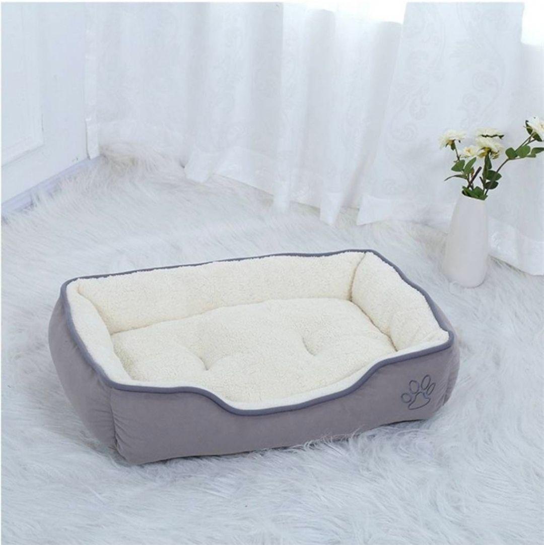 Cama Premium 2 Piezas Acolchada para mascotas Perros Gatos Color Talla XL Gris -1