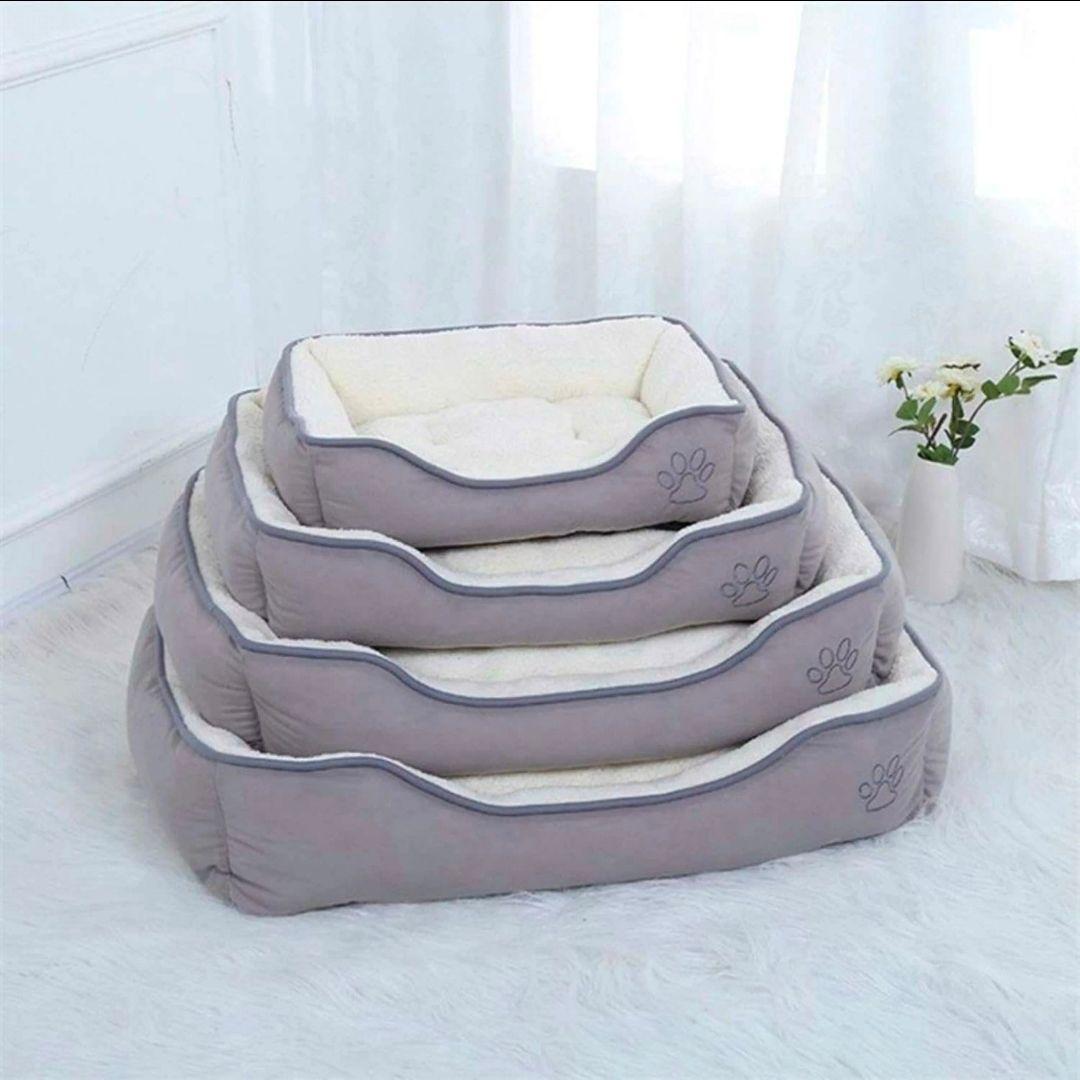 Cama Premium 2 Piezas Acolchada para mascotas Perros Gatos Color Talla XL Gris -5
