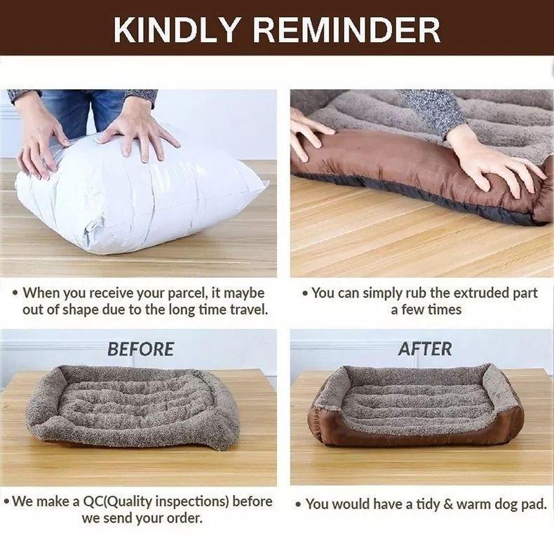 Cama Ultrasuave para Mascotas Perros Gatos Rectangular Talla Xl 80cm X 60cm-7