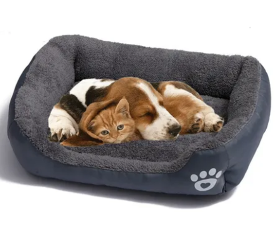 Cama Ultrasuave para Mascotas Perros Gatos Rectangular Talla M 54cm X 42cm-2