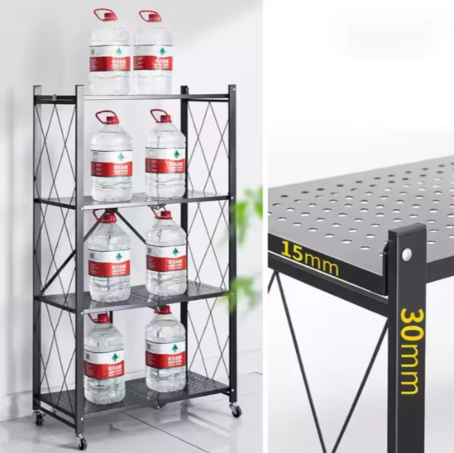 Estante Plegable Rack Metálico Organizador Multiuso 4 Niveles-5