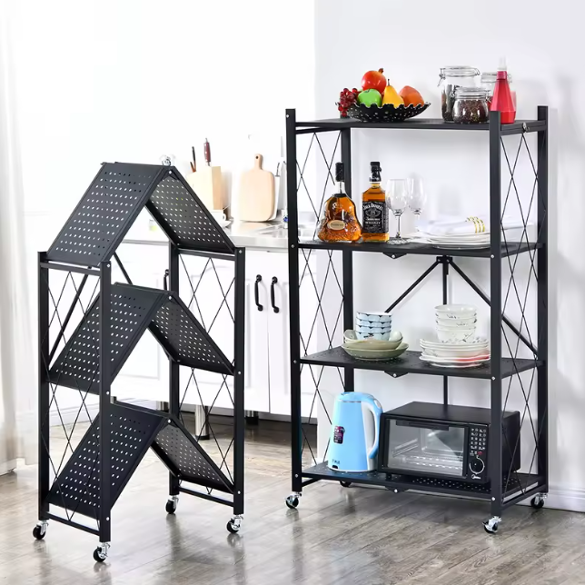 Estante Plegable Rack Metálico Organizador Multiuso 4 Niveles-6