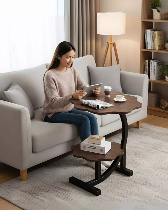 Mesa Flor Living Lateral, Mesa Auxiliar Centro 2 Niveles-3