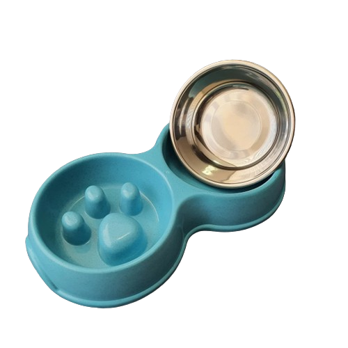 Set Plato de Comida Pelota Dental Guante Perro Gato Mascotas-4
