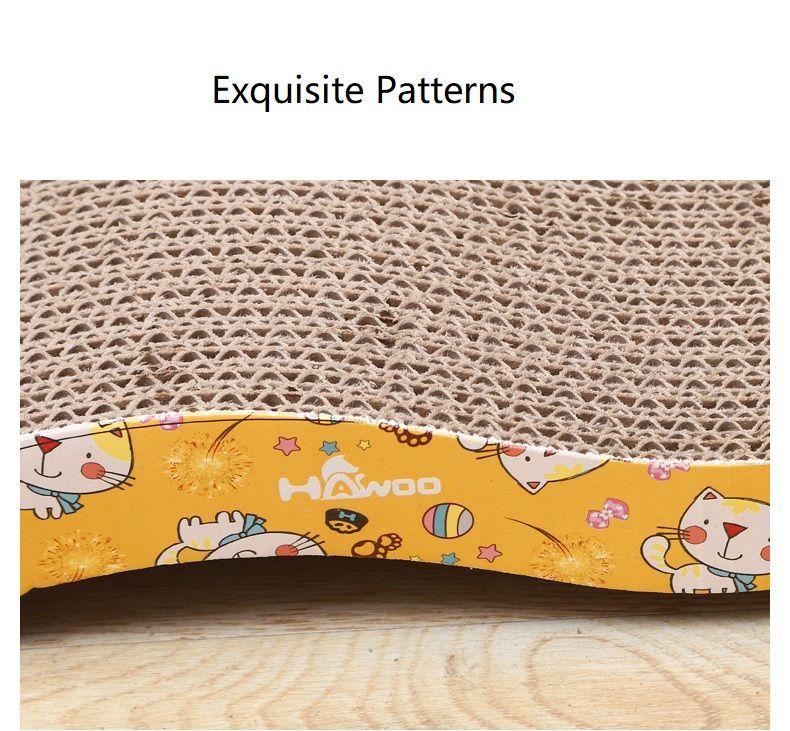 Rascador para Gatos de Cartón Corrugado Catnip Hierba-5