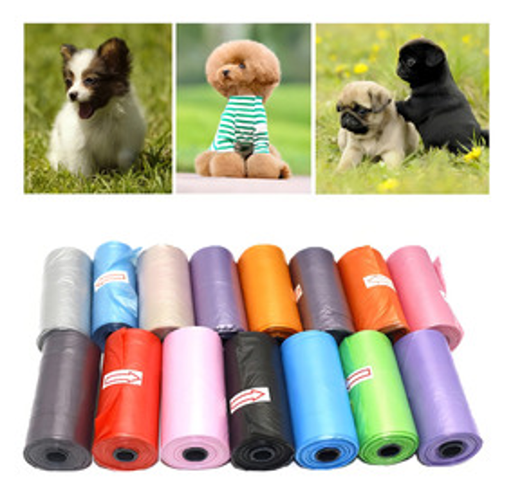 20 Rollos Bolsas Excremento Caca de Perros Gatos Desechos-2