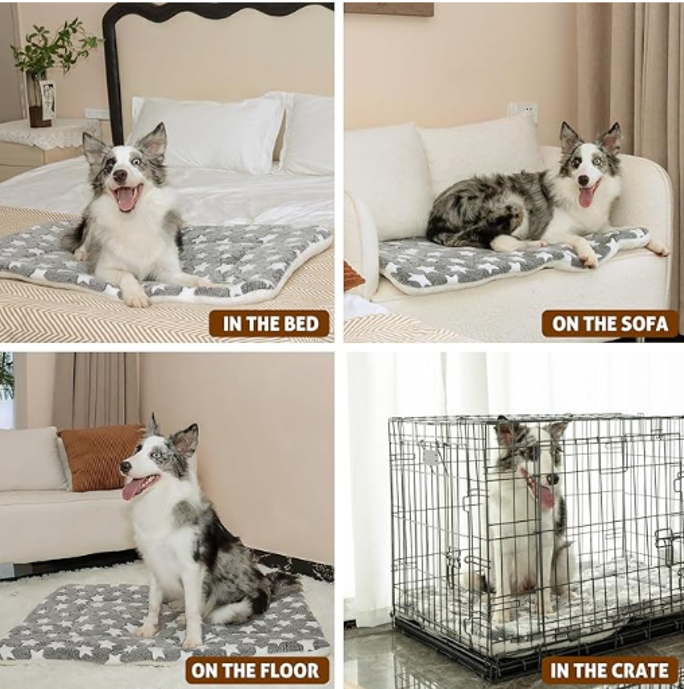 Alfombrilla Suave Mascota Perro Gato Manta Acolchada 48x34cm-6