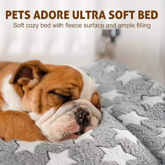 Alfombrilla Suave para Mascotas Perros Gatos Manta Acolchada Felpa 48x34cm -5