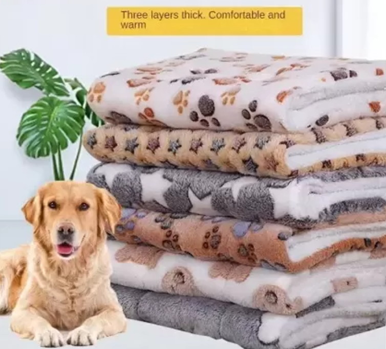 Alfombrilla Suave para Mascotas Perros Gatos Manta Acolchada Felpa 48x34cm -6