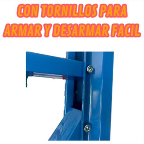Pack 2 Estantes Metálico Rack Industrial Bodega 120x200x50cm-5