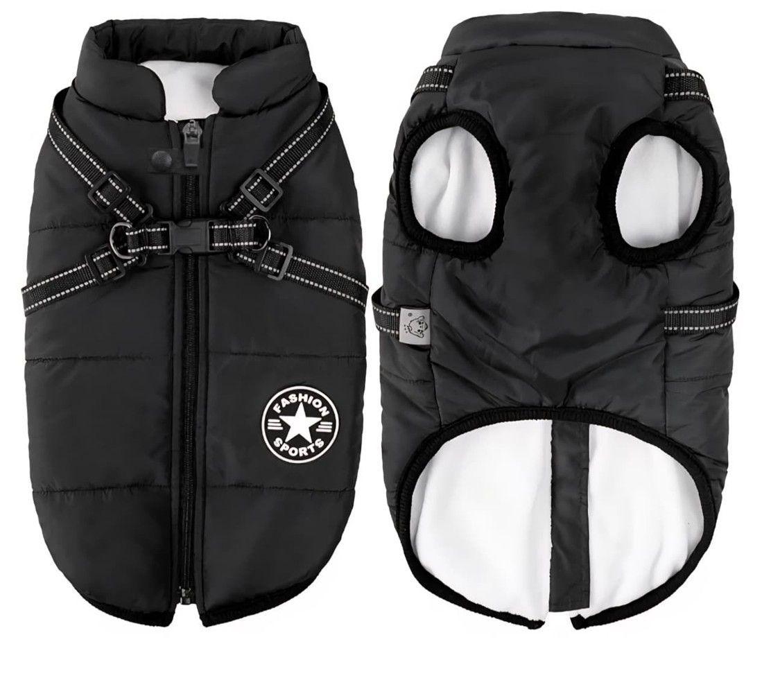 Parka Chaqueta Impermeable Talla S Perro Negro-3