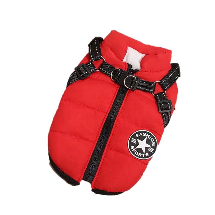 Parka Chaqueta Impermeable Talla S Perro Rojo-0