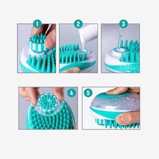 Cepillo para Baño Multifuncional para Mascotas Perros Gatos-4