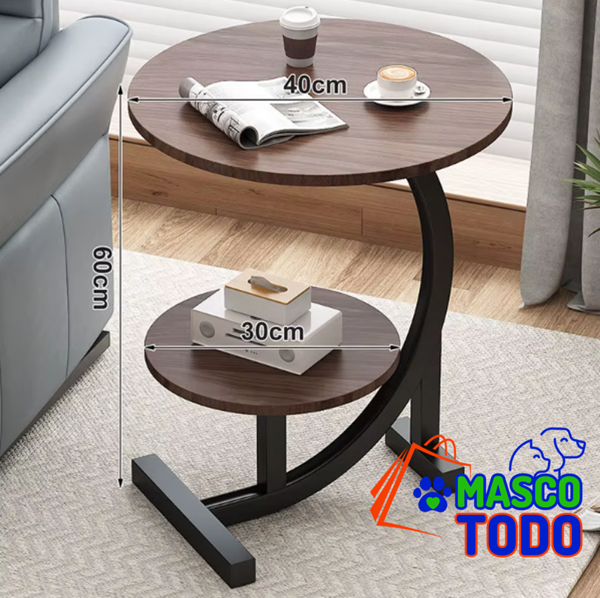 Mesa Redonda Living Lateral, Mesa Auxiliar Centro 2 Niveles-2