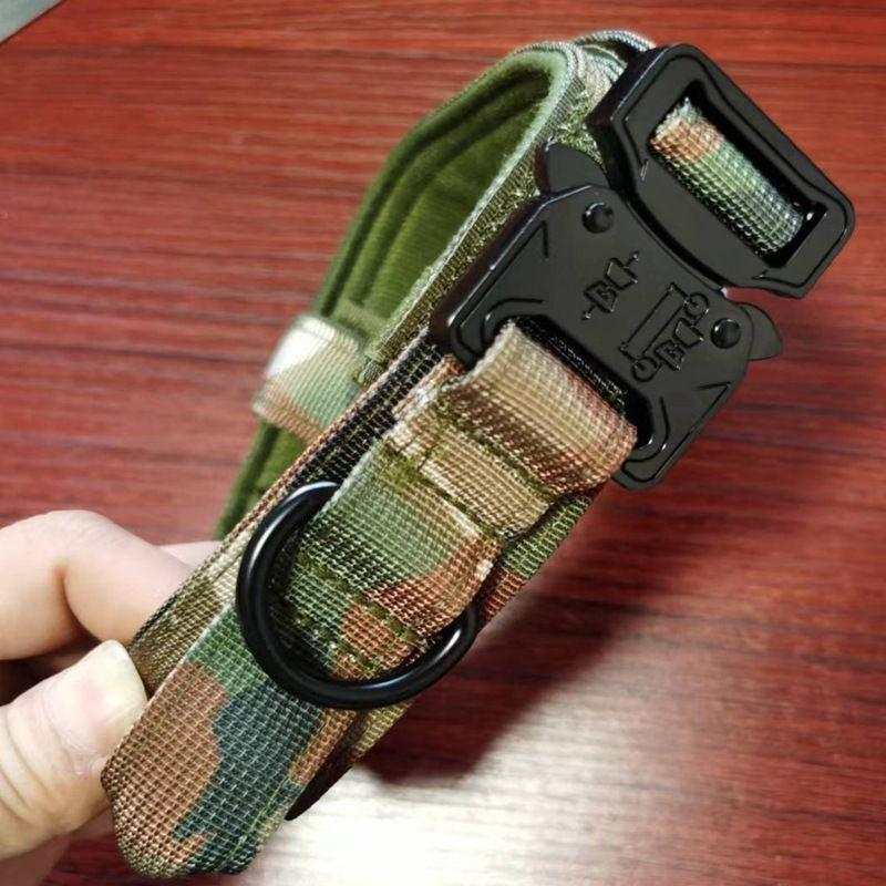 Collar Táctico con Correa Talla L Camuflaje Militar para Mascotas Perros -1